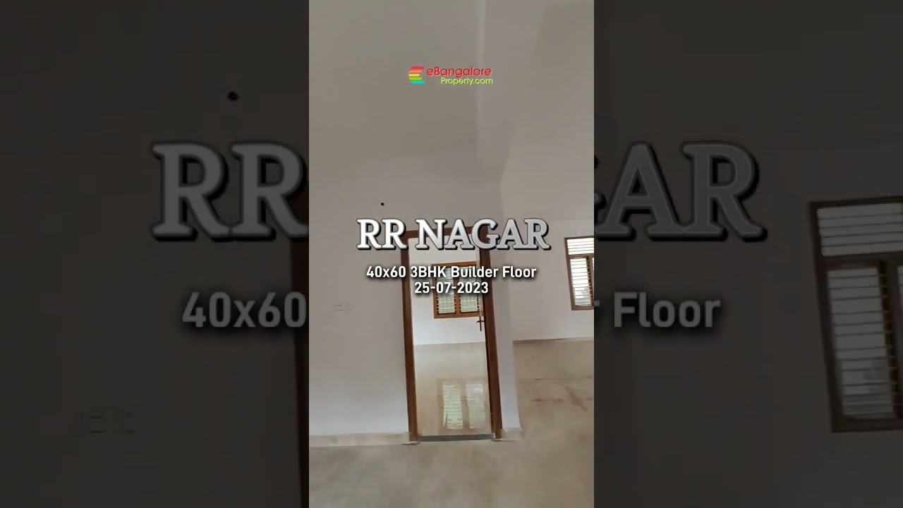 RR Nagar Builder Floor For Sale 40x60 3BHK