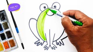 How to Draw a Cute Frog Easy | easy Frog drawing