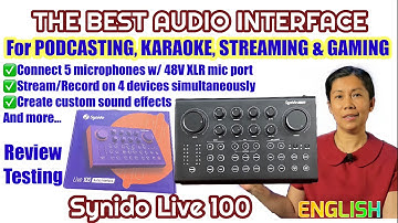 SYNIDO LIVE 100- THE BEST Sound Card  All In One Audio Interface for Podcasting, Karaoke &Streaming