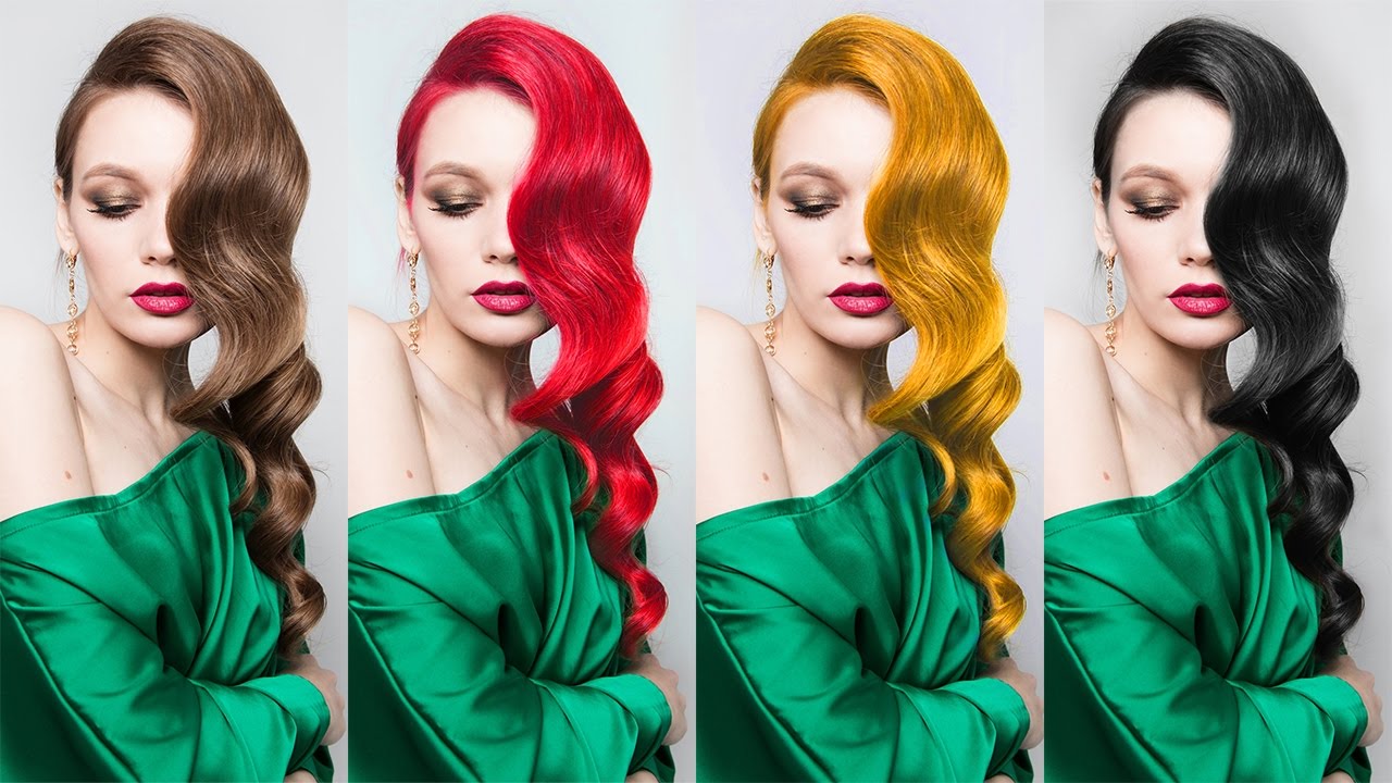 How To Change Hair Color In Photoshop Red Blonde Black