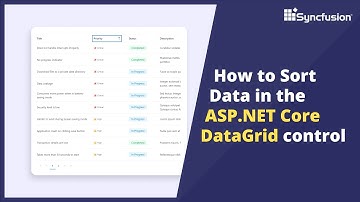 How to Sort Data in the ASP.NET Core Grid Control