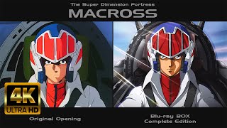 MACROSS Opening Video | Original \u0026 Blu-ray Edition Comparison | 4K UHD Robotech