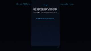 CRM Software Explained — How CRMs actually work and who needs one #shorts