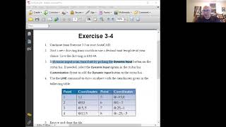 AutoCAD Ch 3, Ex 3-4 Relative Coordinates