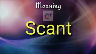 Scant Meaning with Pronunciation//Googul Dictionary//