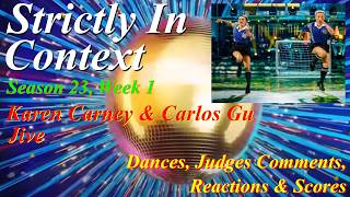 Season 23, Karen Carney & Carlos Gu - Jive, Week 1