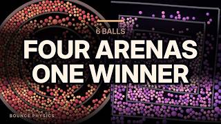 6 Balls in Four Arenas, One Winner! Oddly Satisfying Physics