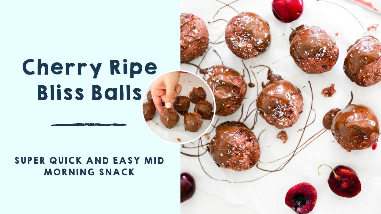 healthy cherry ripe bliss balls
