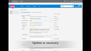 The Hub  - How to update your profile
