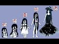 Paper Dolls Dress Up - Costumes Sadako & Frankenstein Love Dresses Handmade - Barbie Story & Crafts