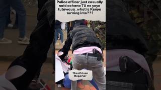 Armed Plain clothes Officer assaulting a fellow Kenyan during protests