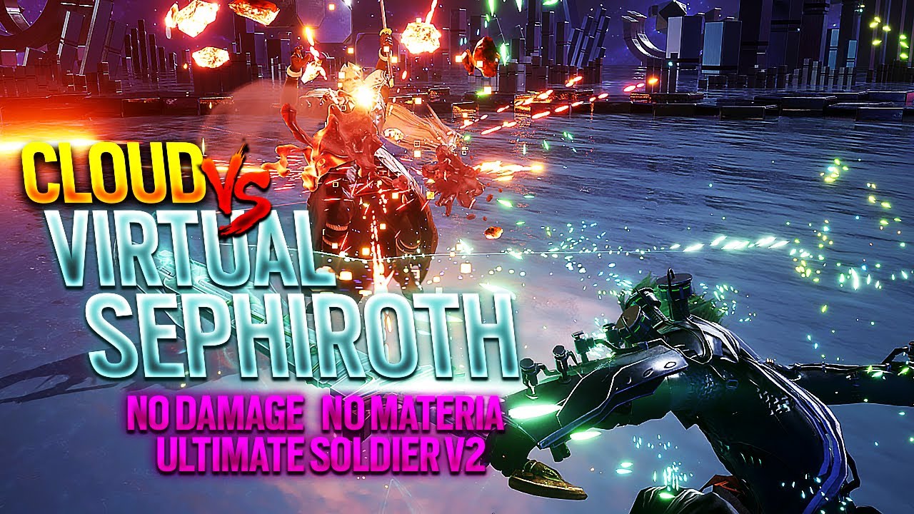 FF7 Rebirth -  Virtual Sephiroth - Cloud Ultimate Soldier V2 Mod (No damage, No materia, Hard mode)