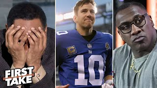 FIRST TAKE | "SHANNON SHARPE HUMILIATES STEPHEN A. AFTER HIS ABSURD TAKE ON ELI MANNING!"