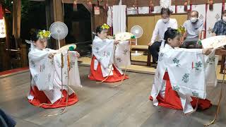 田辺祭り2020 闘鶏神社神前　～浦安の舞～