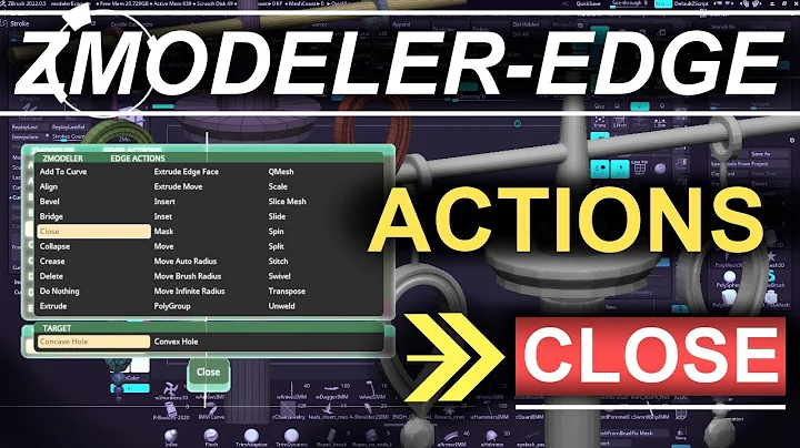 ZBrush - ZModeler Edge(Actions) - "Close"
