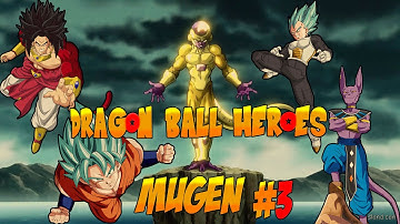 GOKU & VEGETA SSGSS VS BILLS, GOLDEN FREEZER & BROLY SSJ4 | DRAGON BALL HEROES MUGEN #3