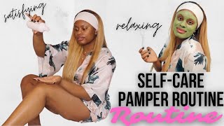 RELAXING PAMPER ROUTINE 2021 | SELF CARE SPA DAY * satisfying *