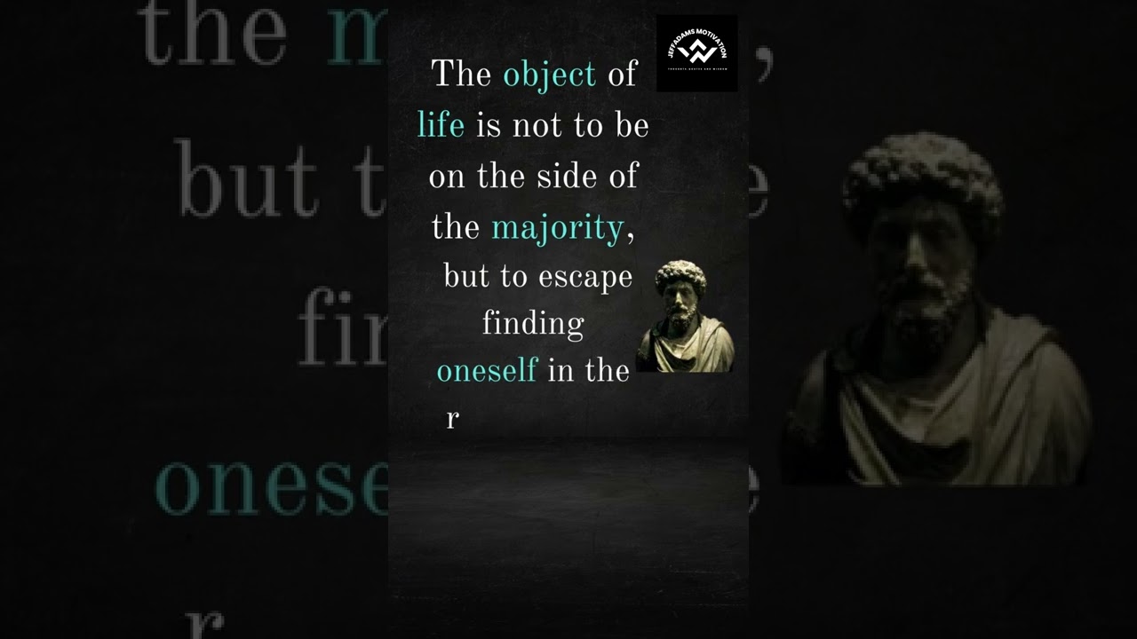 The object of life is not  to be-Self Motivation Quote