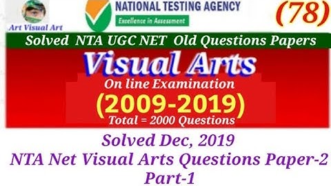 NTA UGC NET Visual Art Solved Dec 2019 Online Questions Paper-2 Part-1