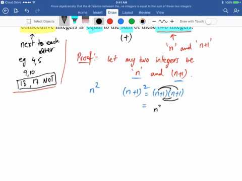 Prove algebraically that