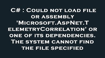 C# : Could not load file or assembly 