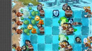Plants vs zombies - frostbite caves - level 5 - using power flame!