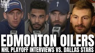 Leon Draisaitl, Evander Kane, Zach Hyman & Kris Knoblauch Discuss Oilers vs. Stars Before Game 4
