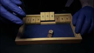 shut the box asmr 😴💤 | asmr soft, inaudible whispers, mouth sounds, tapping & wood sounds 🎲