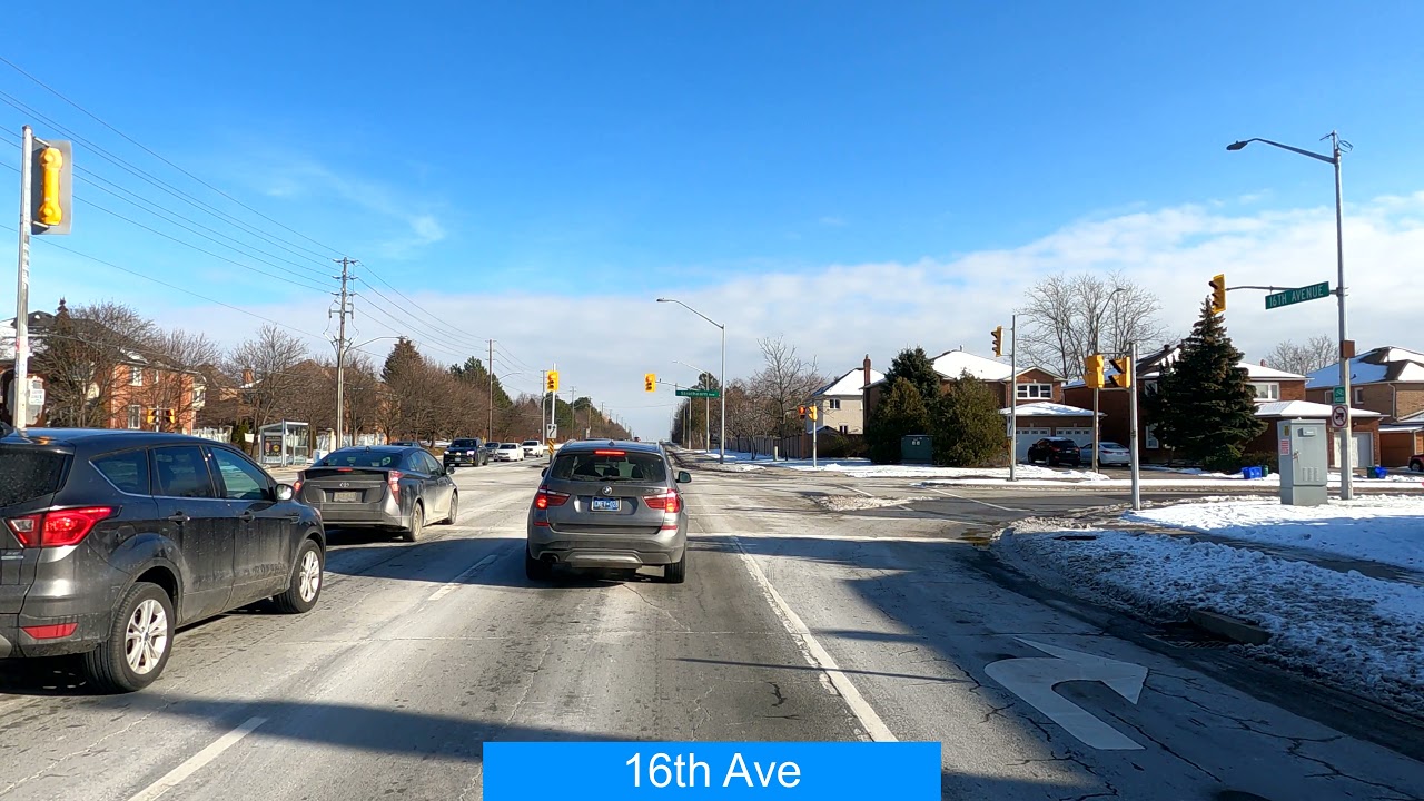 20211221 Tuesday, Driving from Richmond Hill to Markham, Sunny Winter