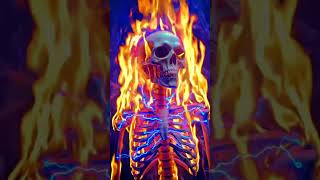 Short circuit skeleton electric fire#shorts ☠️💀⚡️⚡️
