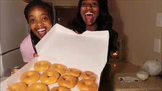 HILARIOUS KRISPY KREME MUKBANG | GLAZED DONUTS