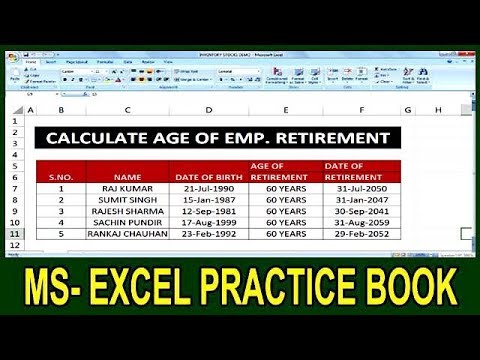 retirement age calculator excel