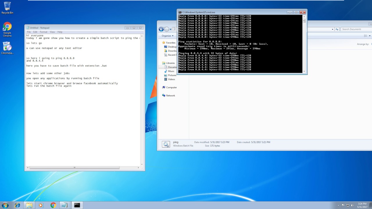 How To Create A Simple Batch Script To Ping And Start Applications