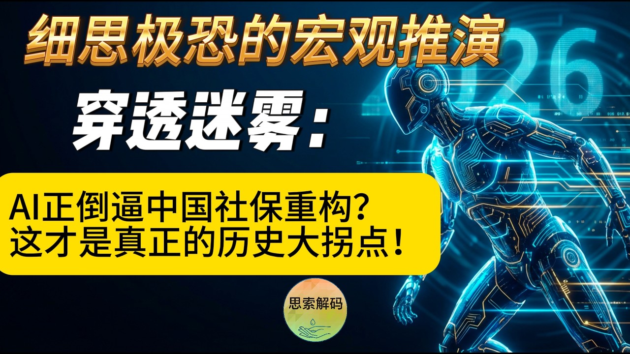 细思极恐的宏观推演穿透迷雾：AI正倒逼中国社保重构？这才是真正的历史大拐点！