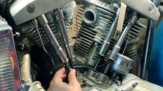 #6 Solid Push Rod Installation - 1969 Harley Davidson  Electra Glide Shovelhead FLH Head Installati