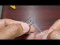 Easy trick in tying fishing hooks, 3 hooks in one straight line.  #fishinghook #fishinghacks