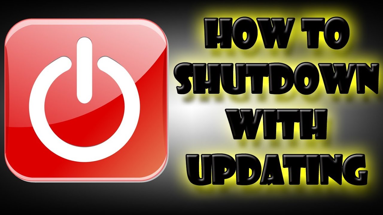 How To Shutdown Your Computer Without Installing Updates Youtube
