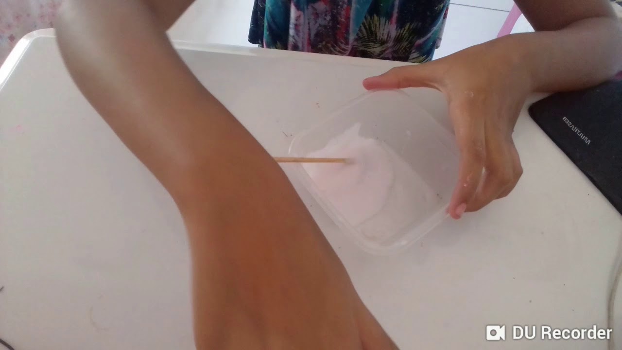 Testando cola gluck pra fazer Slime