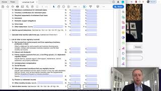 Bankruptcy Forms — Schedule I (Simple Ch. 7 Case / Doesn't Own Home)
