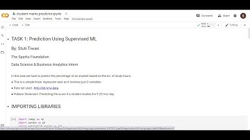 Task 1 (GRIP) : Prediction Using Supervised ML (The Sparks Foundation)