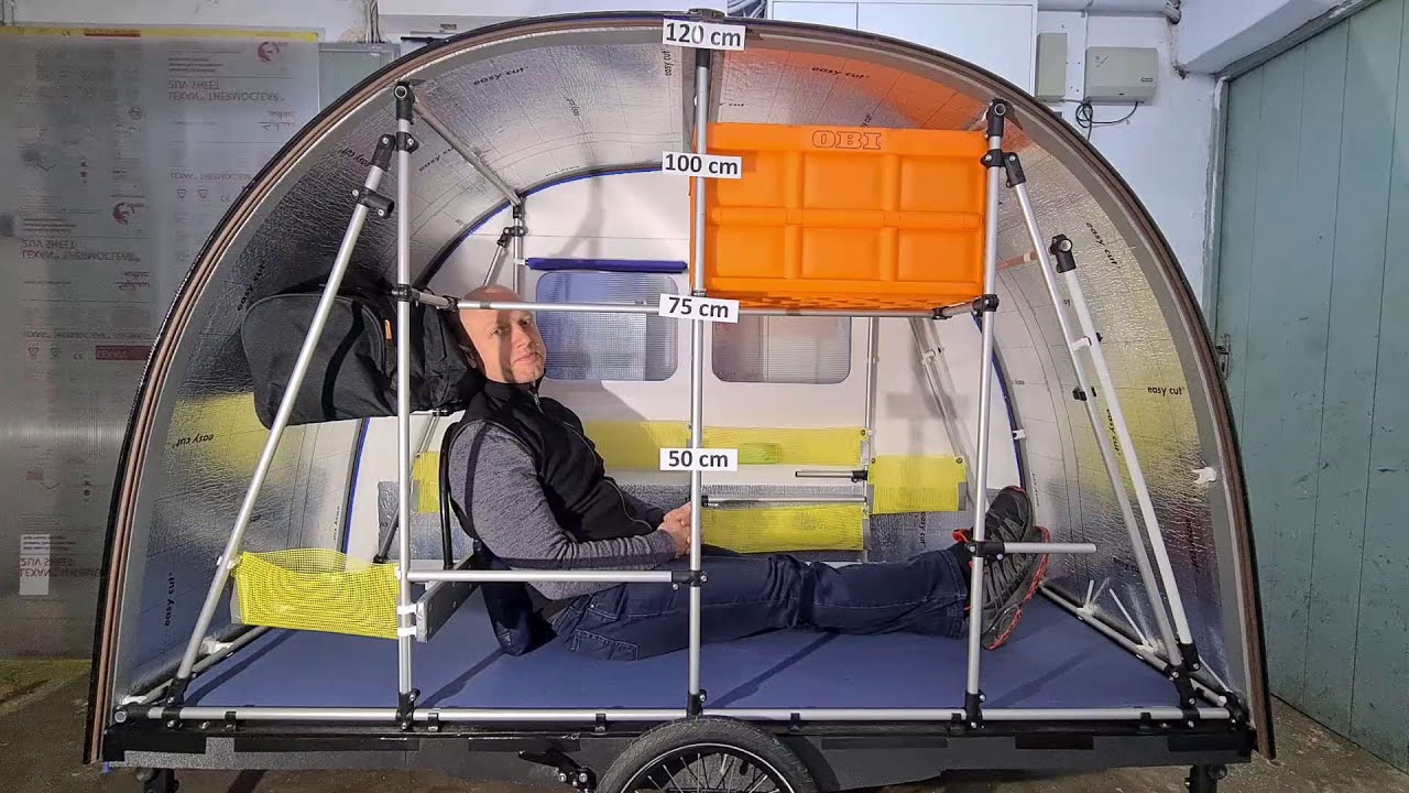 Fahrradwohnwagen Gewichtsreduktion und Stauraum