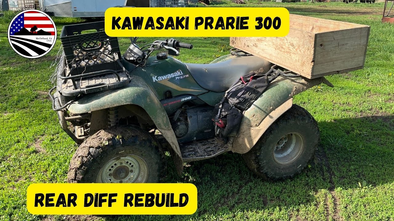 Shop Time Kawasaki Prairie 300 Rear Differential Repair YouTube