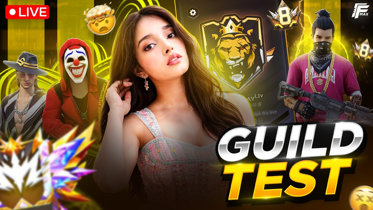 GUILD TEST ON LIVE Annu Play|| Road To 1M  LETS GO #freefirelive #shortfeed #femalegamer #guildtest