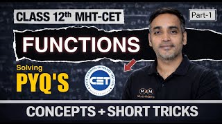Functions PYQ Solving | MHT CET Maths Previous Year Questions | (Part-1) #functions #12th #mhtcet 