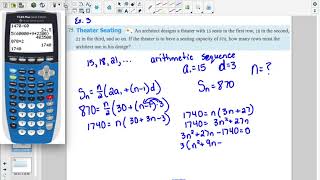 Arithmetic Sequences and Series application problems