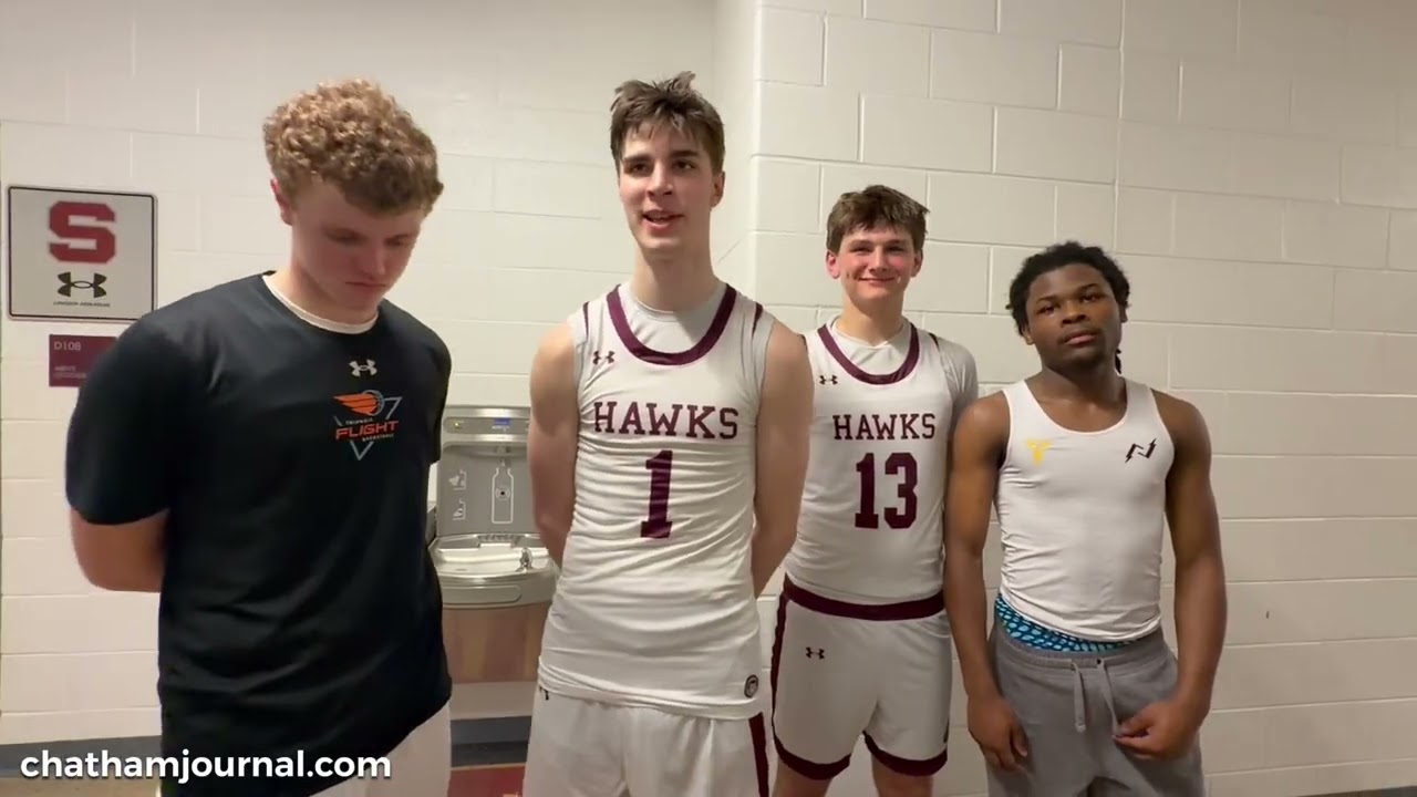 Seaforth basketball players after winning conference baseball tournament - 2.20.26