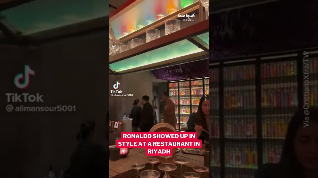 Ronaldo shows up in style at restaurant in Riyadh