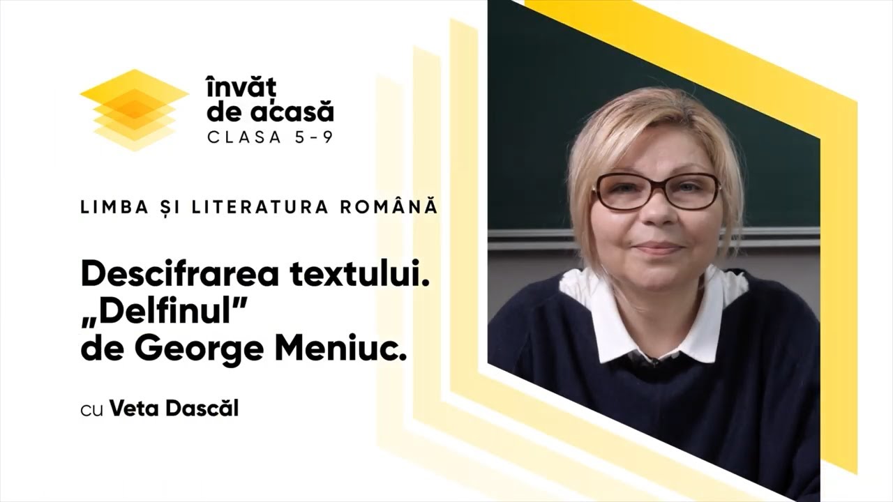 Limba ?i literatura român?; cl. VII, "Descifrarea textului„Delfinul” de