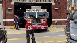 FDNY Engine 307 Responding From Quarters On Northern Blvd in Qns (first of many newly edited videos)