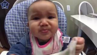 Top 10 Funny Babies Trying New Foods 2016